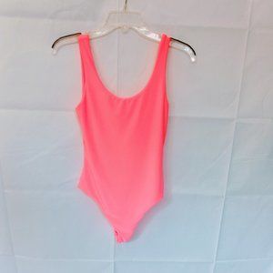 LUX LA Ribbed Bodysuit Neon Pink Sexy